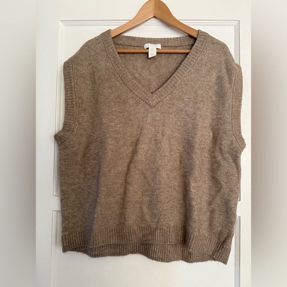 H&M Light Brown V-Neck Sweater Vest